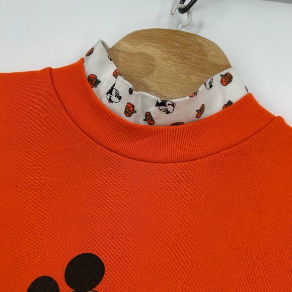 VTG 90s Women's GLOW IN THE DARK Mickey Unlimited Halloween Graphic Crewneck 2XL - Picture 4 of 12